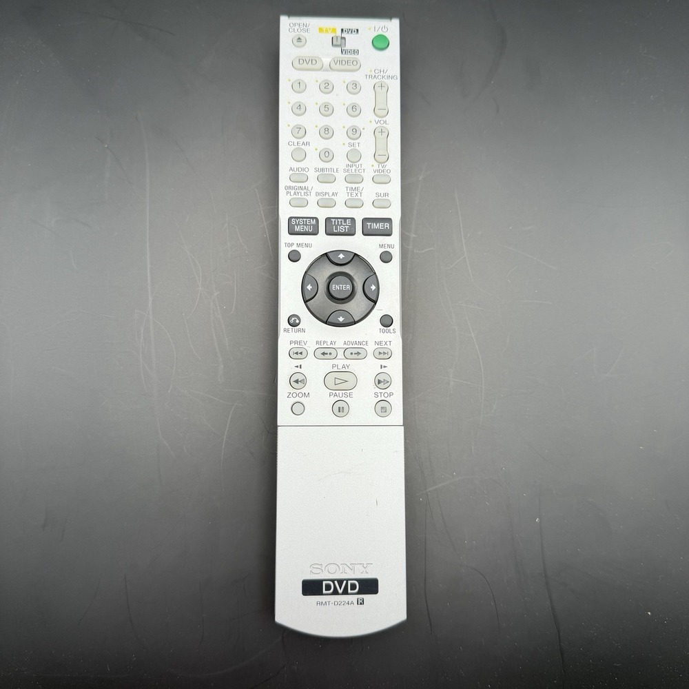 Sony RMT-D224A DVD Player Recorder Remote Control RDR-GX315 RDR-VX511 Tested OEM - Picture 2 of 4